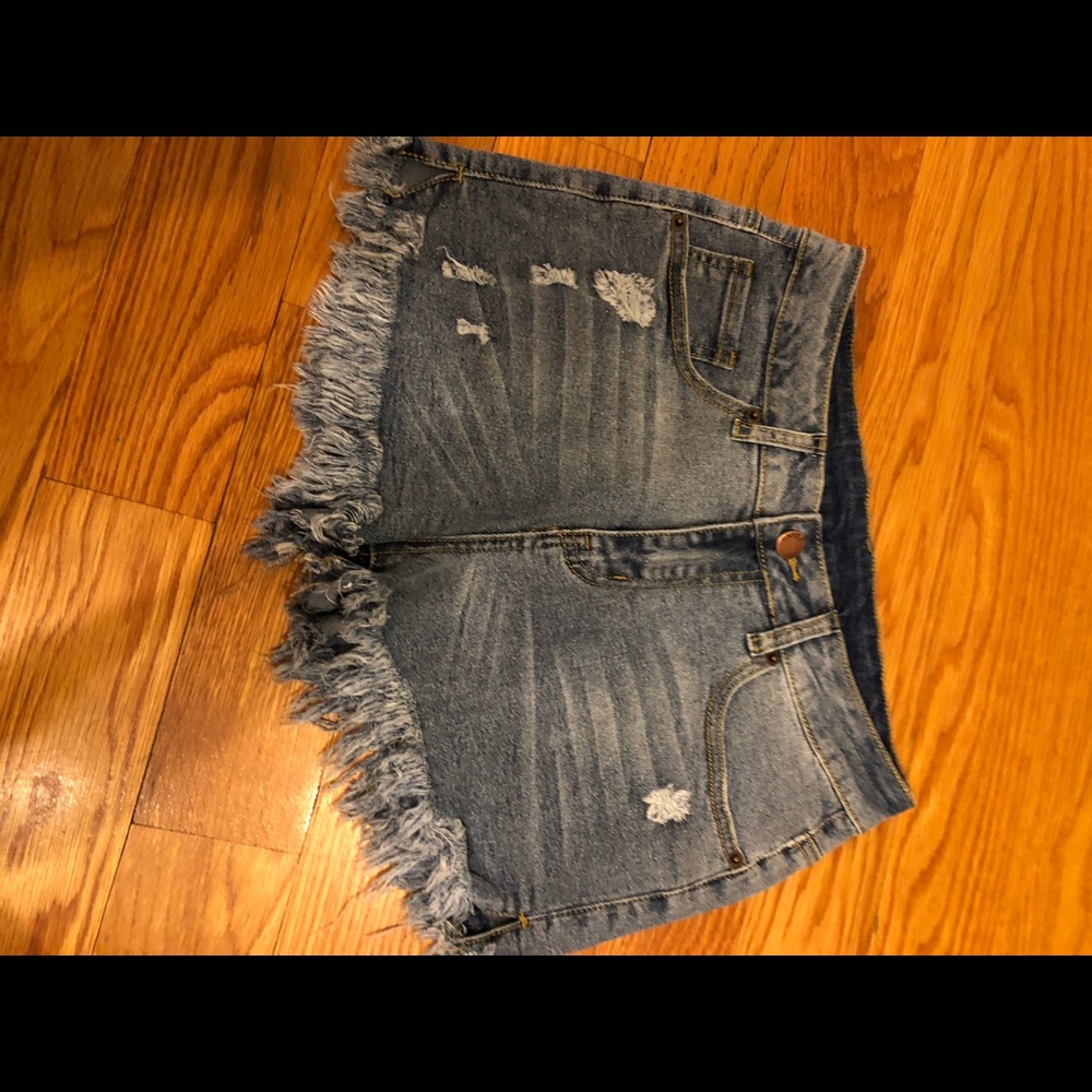 Blue jean shorts